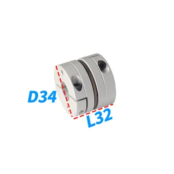 D34L32 aluminiowe sprzęgło wału mieszkowego złącze pojedynczej membrany elastyczne laminowane serwosilnik śruba CNC 3D Printer tanie i dobre opinie NoEnName_Null CN (pochodzenie) NONE disc Aluminium Standardowy Flexible