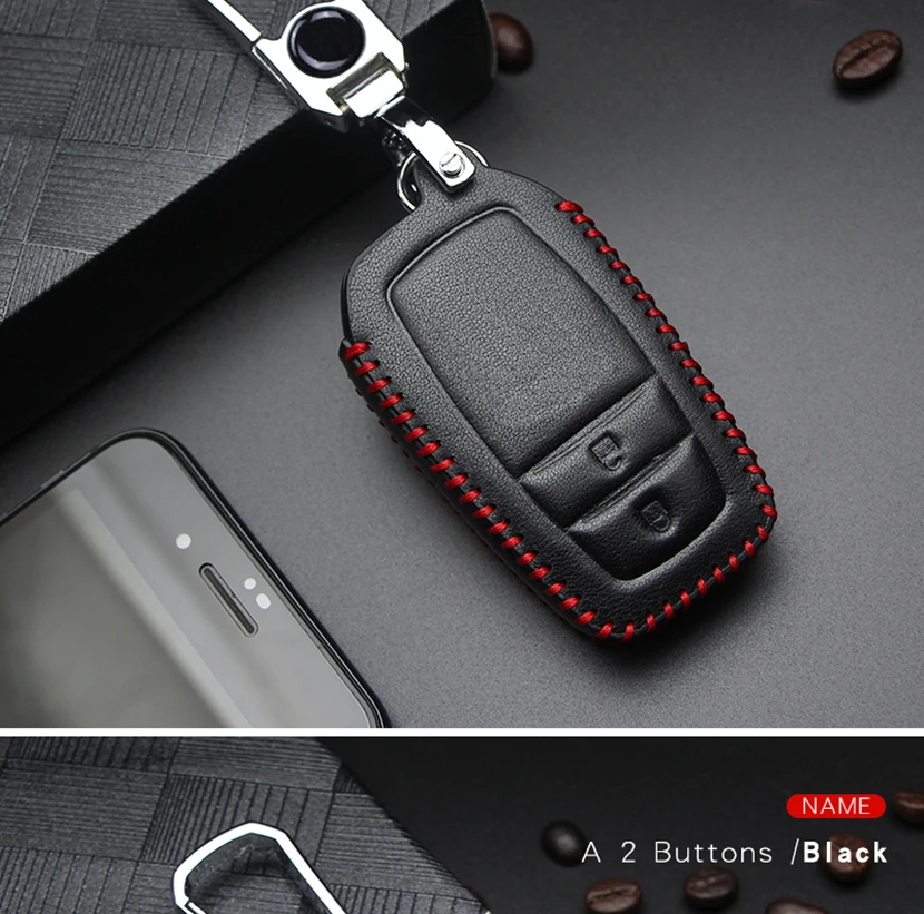 Кожаный чехол для ключей автомобиля для Toyota Auris Corolla Avensis Verso Yaris Aygo Scion TC IM Hilux Fortuner Land Cruiser