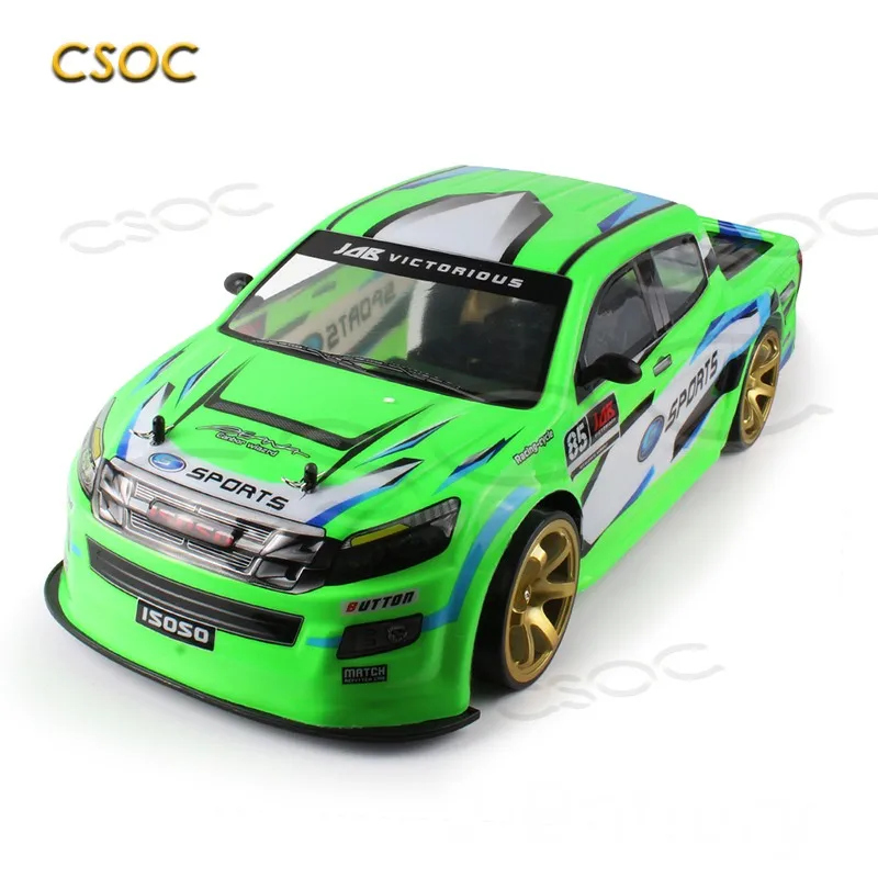 

CSOC 1/10 Big Racing 4WD Remote Radio Control Toys Vehicle High Speed RC Drifting Cars with Headlight 45 Km/H Off-road for Boys