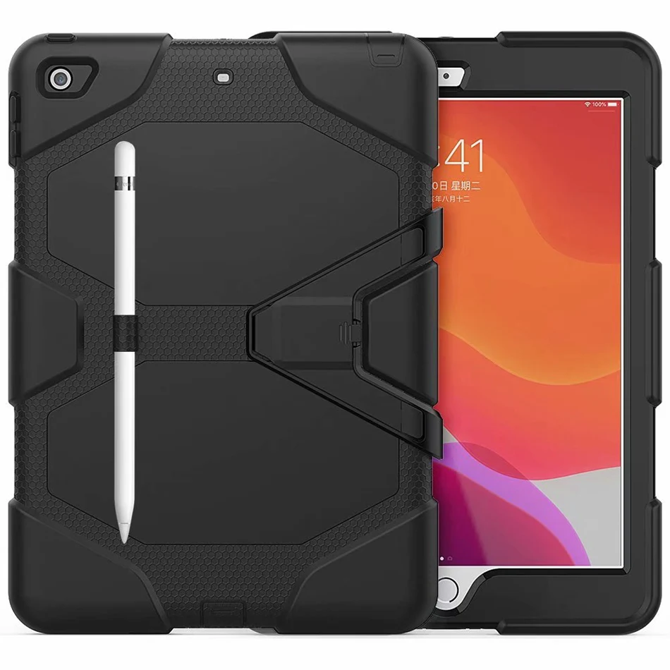 

Heavy Duty Case For iPad 10.2 inch Full Protect Kickstand Hybrid Cover For iPad 7th Gen A2200 A2123 Shockproof Armor Tablet Case