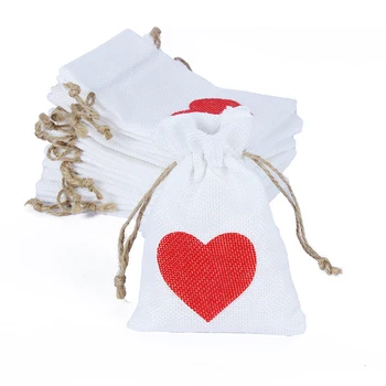 

1/5PCS Natural Burlap Bags Jute Hessian Drawstring Sack Wedding Favor Gift Pouches Home Party Decoration Crafts Pack Festive