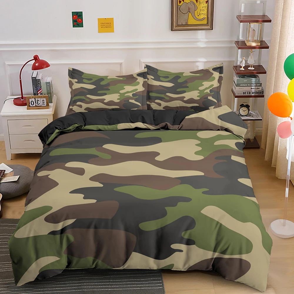 jogo de camuflagem para roupa de cama fria para meninos jogo de cama com edredon