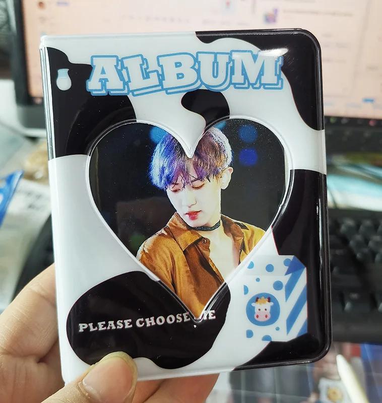 36 Capacity Cute Heart Photo Album for 3 inch Lomo Card Photocard Mini Ateez Stray Kids Bangtan Boys Kpop Cards | Канцтовары для