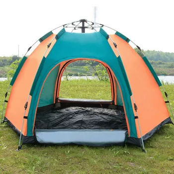 

3-4 Person Outdoor Camping Equipment Waterproof Automatic Instant Up Tent Picnic Hiking Beach Rian Shelter Large Family Gazebo