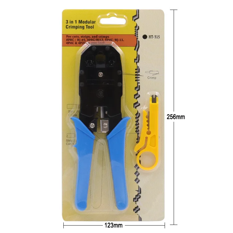 RJ45 Crimping Tool Pliers Network Crimper RJ11 RJ12  Stripper Cutter RJ45 Crimp Lan Tool for Cat6 Cat5e Cat5 RJ11 Connector 