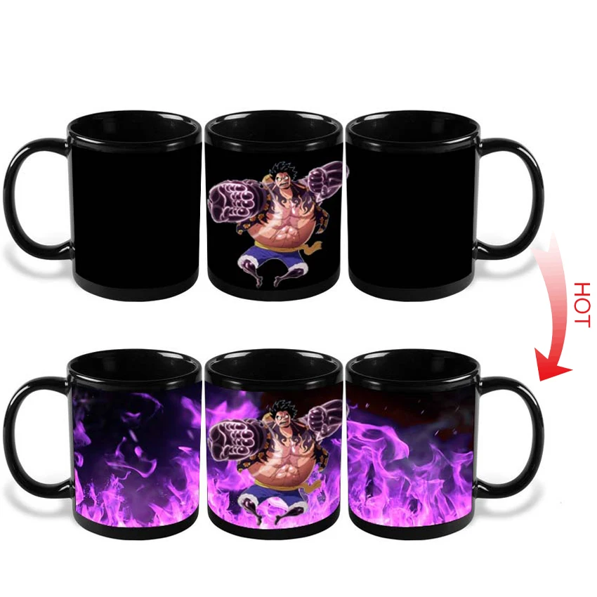 One Piece Luffy Gear Fourth Mug Hot Changing 11 ounce /300 ml Black Glaze Coffee |