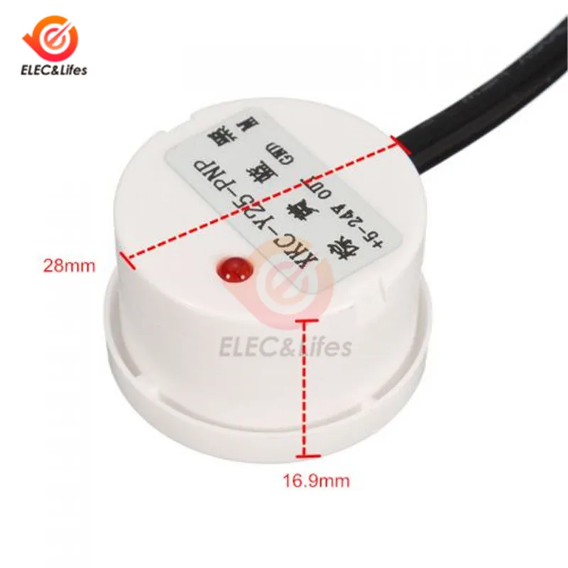 DC 5V 12V 24V XKC Y25 T12V Non-Contact Liquid Level Sensor Switch Outer Adhering Type Water Level Sensor NPN PNP RS485 Y25-V water level switch liquid level monitor