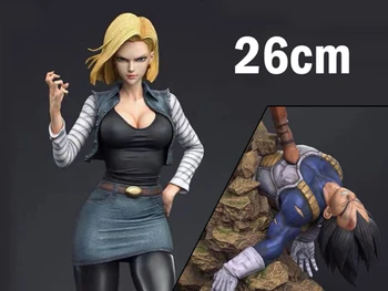 

[In stock] Duzhens White model Garage Kit Dragon Ball Man made 18 and Dahl anime figures Garage Kit