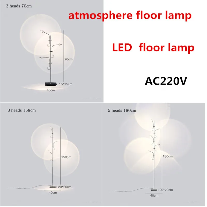 

H180cm Atmosphere Floor Lamp Indoor Lighting Fixtures Home Decorate Lighting LED Floor Lamp Bedroom Bedside AC220V