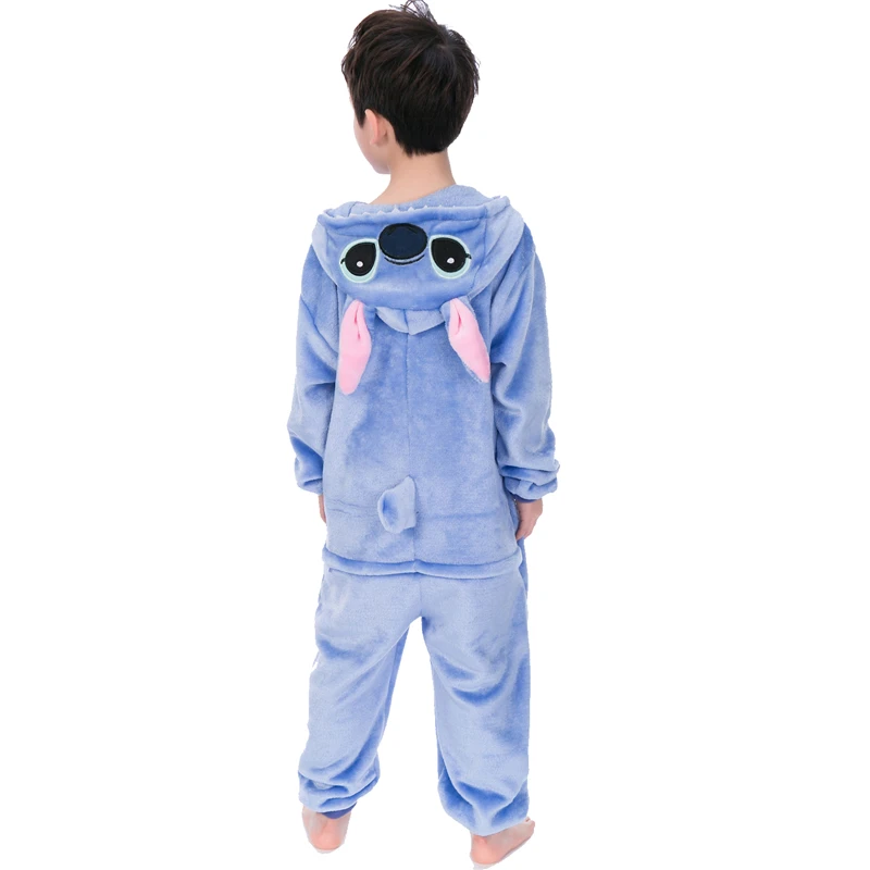 Kids Kigurumi Animal Pajams Sets for Boys Girls Winter Pikacuh Koala Onesie Flannel Warm Pyjamas Anime Cosplay Costume Nightwear anime cosplay female