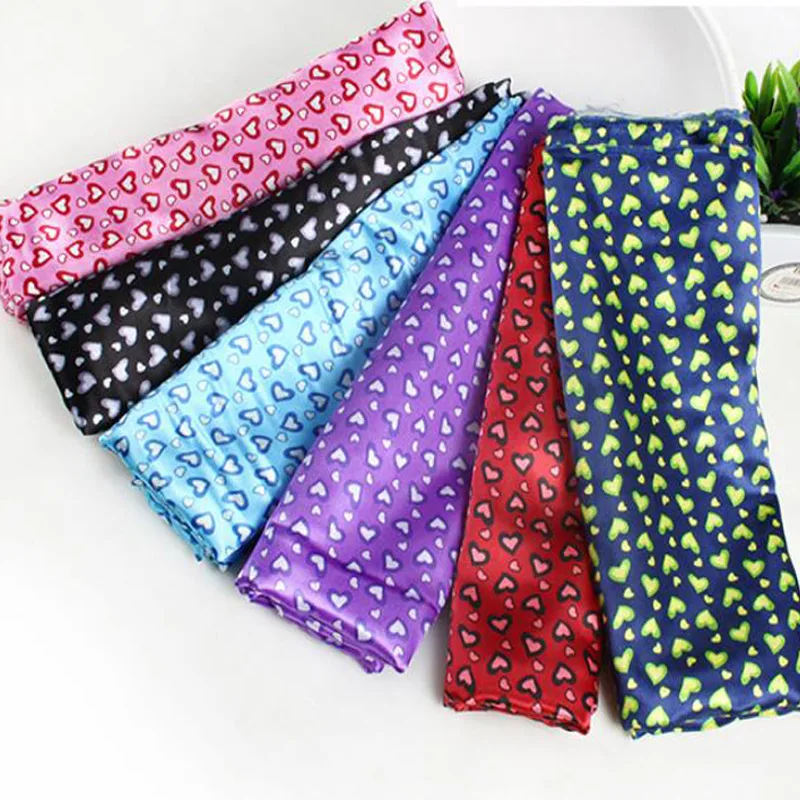 Украшение ремесло ткань атласная ткань сердце печать лента Материал глянцевый Шармез полиэстер Тильда шарф материал