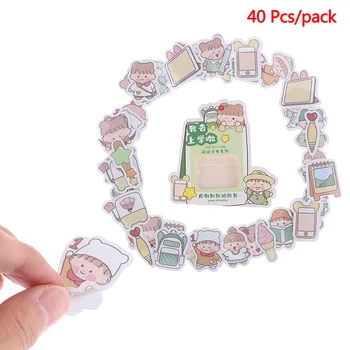 

40Pcs Label Stickers Set Decorative Stationery Stickers Scrapbooking DIY Diary