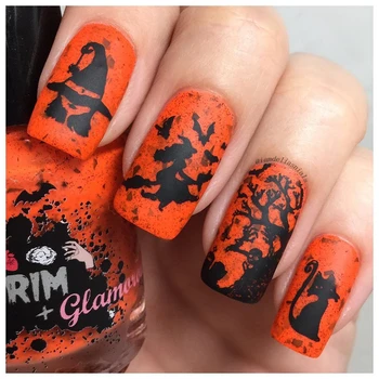 

BeautyBigBang XL-019 6*12cm Rectangle Nail Stamping Plates Halloween Pattern Nail Art Stamp Template Image Plate Stencils