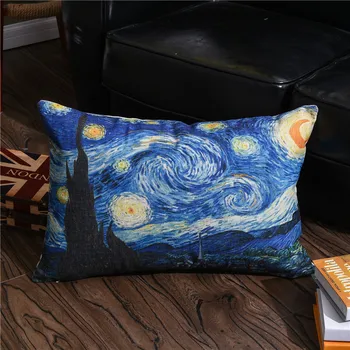 

Thickening of cloth Art rectangle 40x60 printed cushion for leaning on blended living room and bedroom pillow case