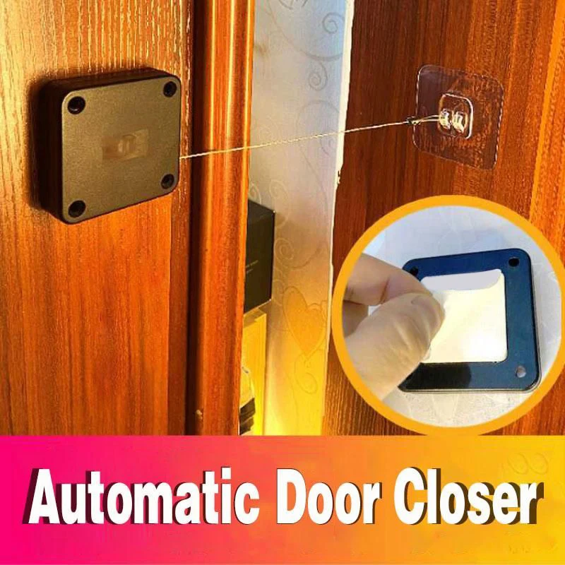 

Punch-free Automatic Sensor Door Closer Automatically Close for All Doors JS23