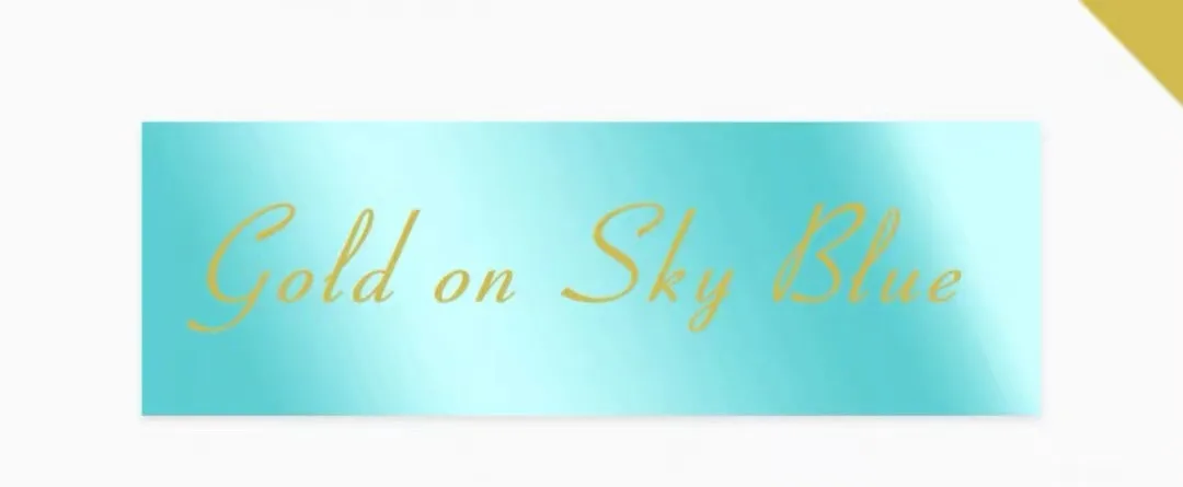 Gold on Sky Blue