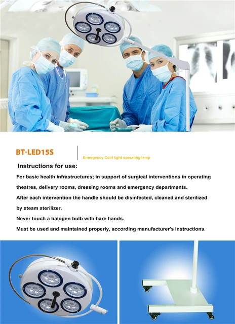 Lámpara de operación para sala de operaciones de hospital, BT-LED15S, luces  quirúrgicas, soporte móvil, luz led fría, precio barato - AliExpress