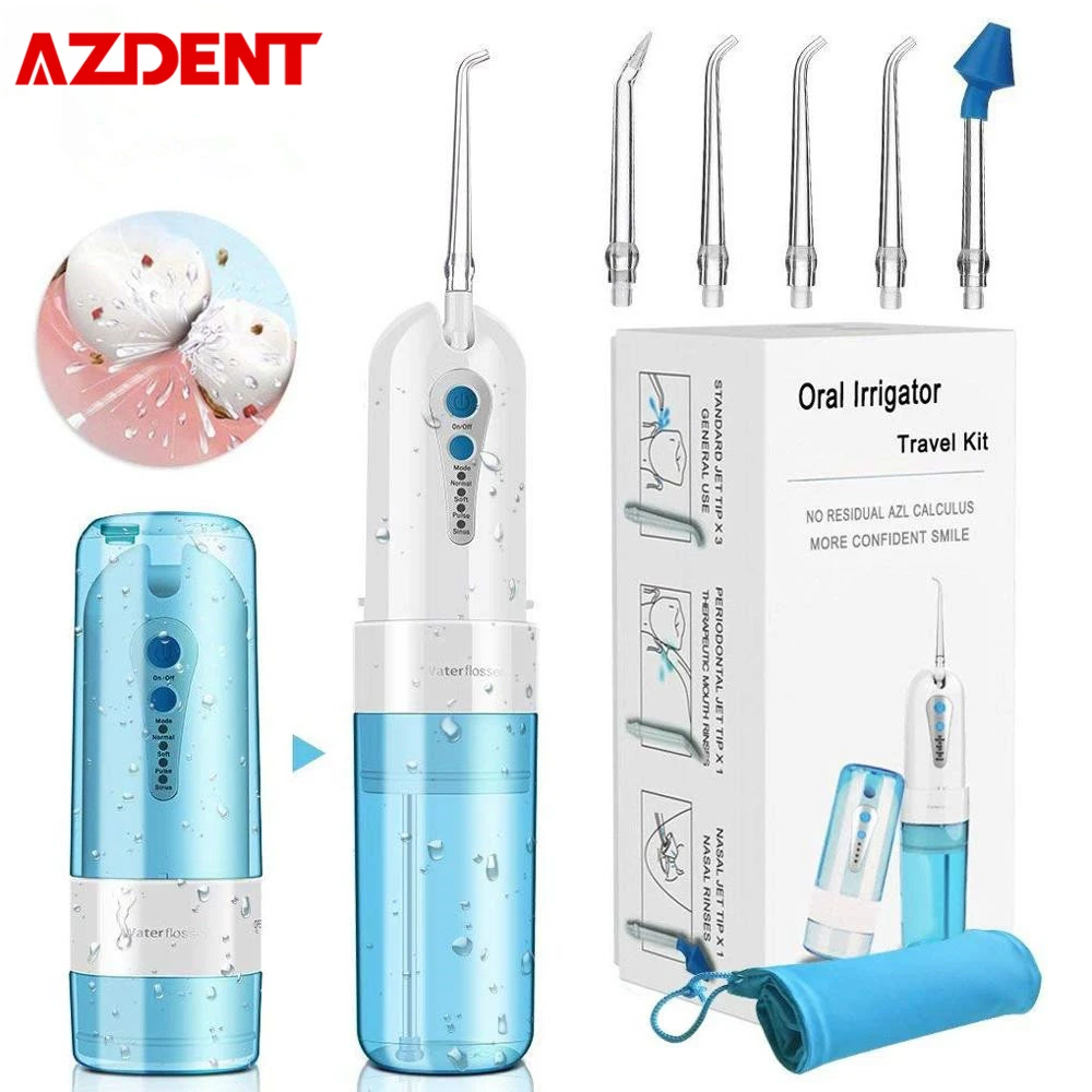 AZDENT AZ 007 AZ 008Pro ирригатор для полости рта USB перезаряжаемый беспроводной очиститель для воды складной 5 струйных наконечников 4 режима для взрослых детей|Ирригаторы для полости рта|   | АлиЭкспресс - Техника и электроника с Али