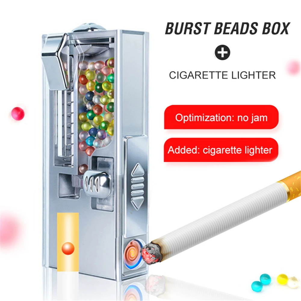

DIY Cigarette Explosion Bead Pusher With Lighter Pop-up Filter Capsule Box Mixed Fruit Flavour Bursting Beads For Tobacco Holder
