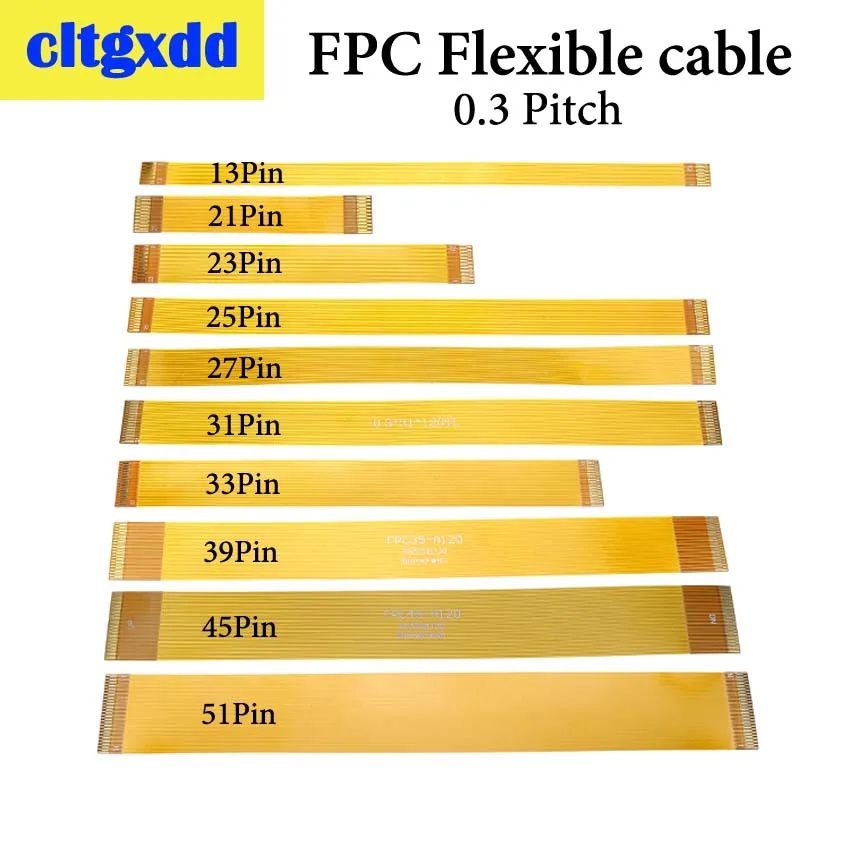 Соединительный кабель cltgxdd с золотым покрытием гибкий плоский FFC FPC 0 3 мм 13 21 23 25 27 31