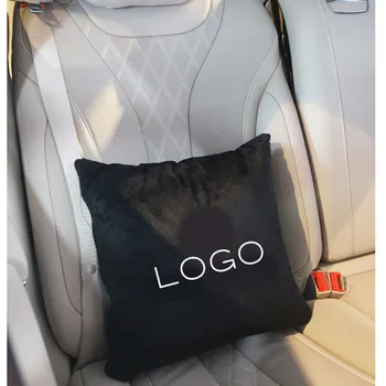 

Car Pillow Blanket With Logo Pattern Cushion Blanket 40x40cm Black Creative Car 2 In 1 Cushion Pillow Blanket