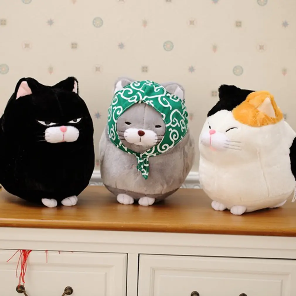 Stuffed Animal Toy Cotton Kids Beard Blessing Cat Figurine Elastic Bubble Cloth Fabric Child comfort doll Birthday Home Deco Toy