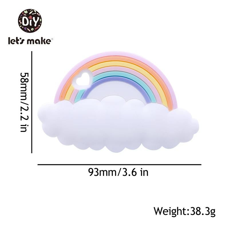 rainbow silicone teether