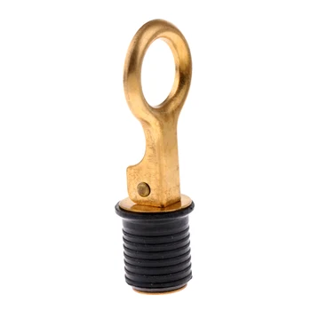 

Pack of 2 Marine Rubber Brass Boat Drain Bung Snap-Handle Drain Plug To Suit 24MM Hole