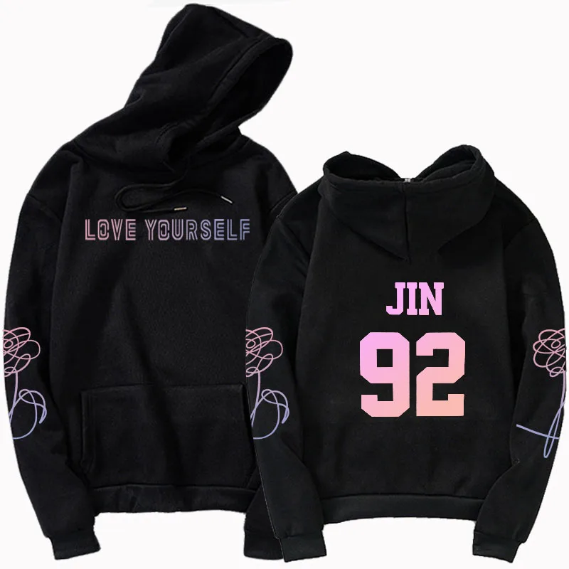 2019 Unisex hoody kpop jimin hoodies 97 sweatshirt love yourself KPOP hoody sweatshirt for casual h