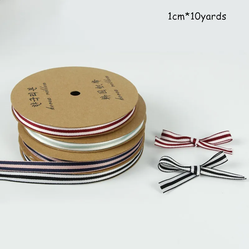 

1cm Colorful Stripe Grosgrain Ribbon Tape Wedding Party Decoration Invitation Card Gift Wrap DIY Handmade Material
