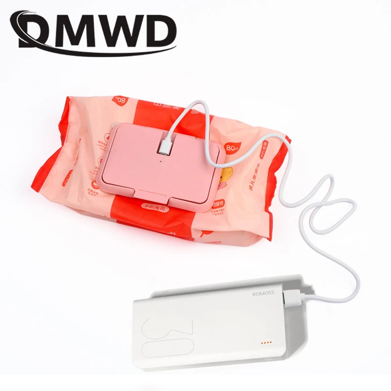 DMWD USB портативные детские салфетки нагреватель тепловая диспенсер для влажных