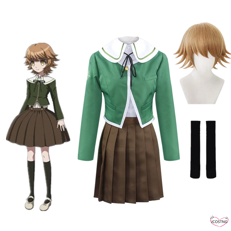 Аниме Косплей Костюм Danganronpa Kuma Chihiro Fujisaki женский JK Униформа костюм Хэллоуин