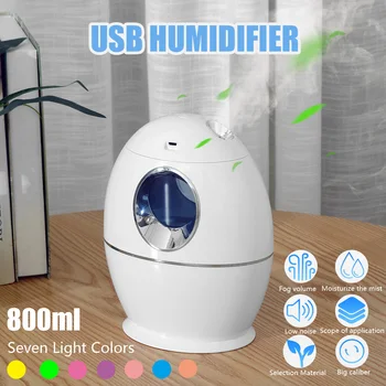 

800Ml Large Capacity Air Humidifier USB Aroma Diffuser Ultrasonic Cool Water Mist Diffuser for LED Night light Office Home