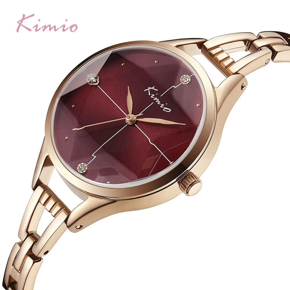 

NO. 2 Fashon quartz Watch For Women Rose Gold Thin Stainless Steel Bracelet Watches Crystal Dial Wristwatch