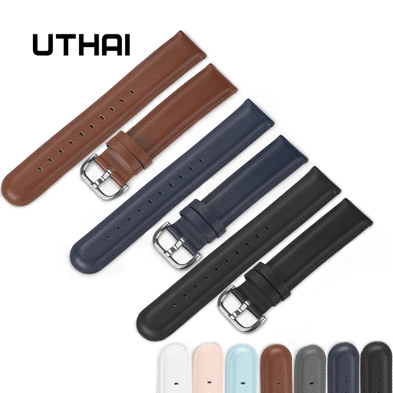 Uthai P22 20Mm Cinturino In Vera Pelle Per Samsung Galaxy Watch Active 2 Smart Watch 40Mm 44Mm Cinturino 20Mm Larghezza Cinturino