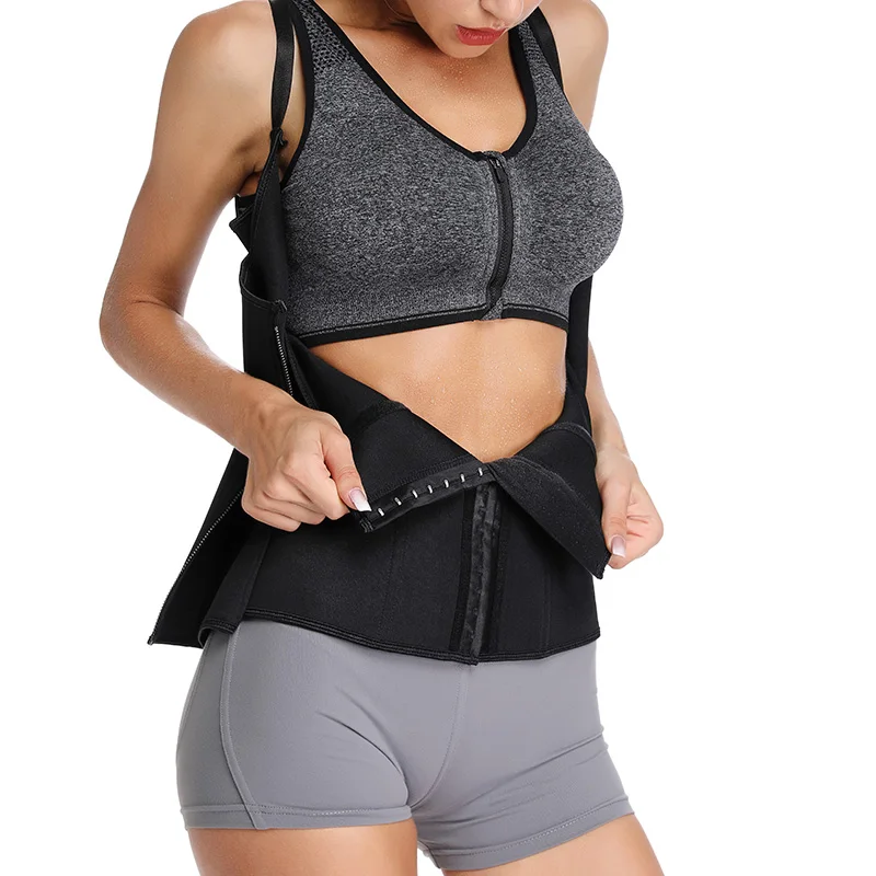 best tummy control shapewear uk Women Waist Trainer Corset Zipper Vest Body Shaper Cincher Shapewear Slimming Belt Sports Girdle Neoprene Sauna Tank Top best shapewear for tummy and waist