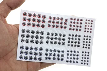 

183pcs/lot Fishing Lures Eyes Holographic 3D 3mm-6mm Pupil Simulation Fly Fishing Minnow Artificial Fish DIY Eye fishing tackle