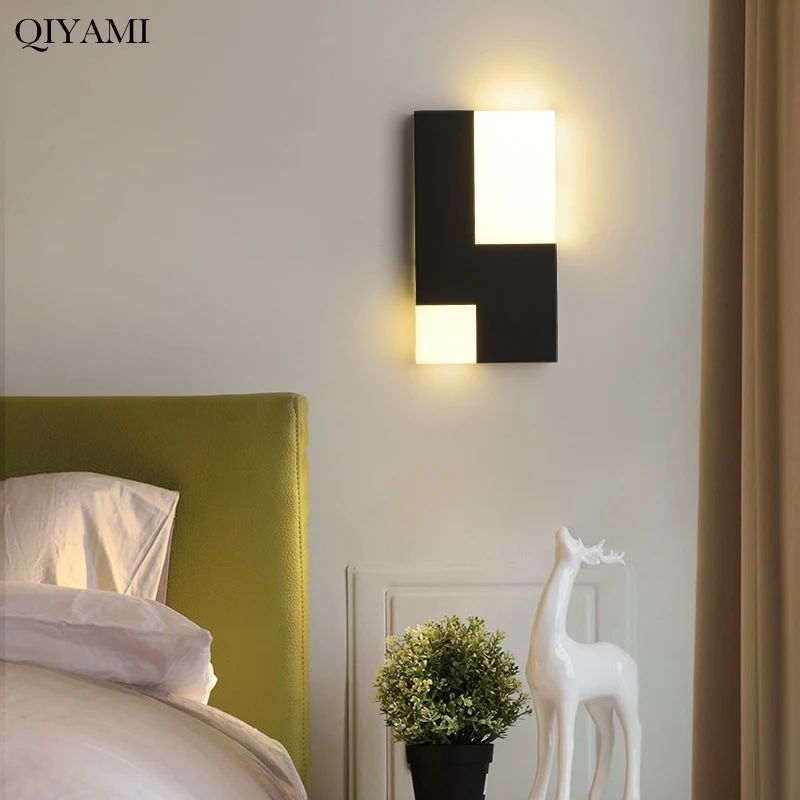 Wall lamp modern Nordic minimalist creative personality art bedside living room bedroom wall | Освещение