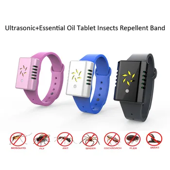 

Bzoosio Outdoor Essential Electronic Portable Sound Wave Anti Mosquito Repeller Camping Bracelet Insect Repellent Pest B1