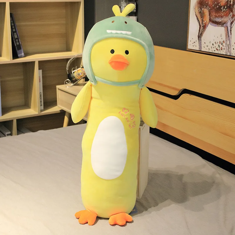 70 см мультяшная Милая утка длинные подушки Kawaii кукла животных мягкая плюшевая игрушка для детей милая детская игрушка для сна домашняя кровать Декор подарки - Цвет: Зеленый