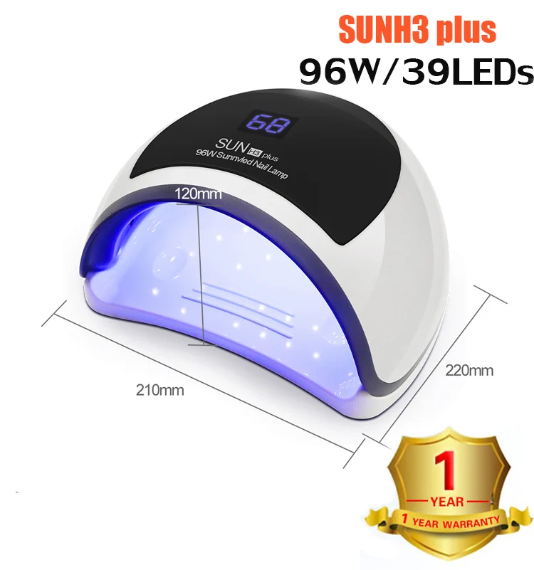 

Nail Tool UV Lamp Gel Nails 96W Nail Led Dual Light Nail Lamp for Curing All Gels for Manicure Timers Nail Art Tools