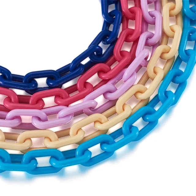 Фото 10 прядей красочные diy цепи пластиковые кабельные звенья для цена