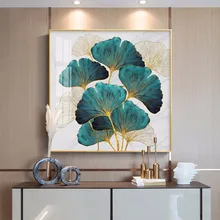 Ensemble de broderie complète, broderie à l'aiguille, point de croix Ginkgo Biloba, série paysage imprimé, bricolage