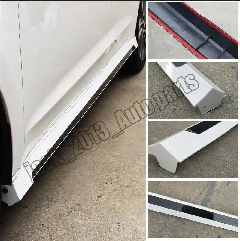 Автомобильная модификация автомобильные аксессуары боковые юбки спойлер комплекты кузова черный+ белый подходит для hyundai Elantra
