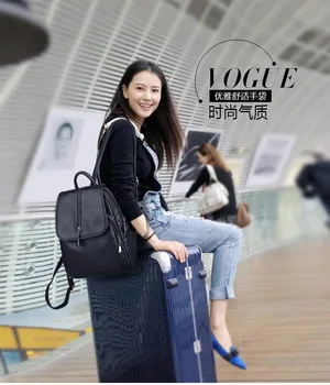 

2020 new shoulder bag female soft face wild Korean leisure travel bag single shoulder dual purpose bag large capacity backpack