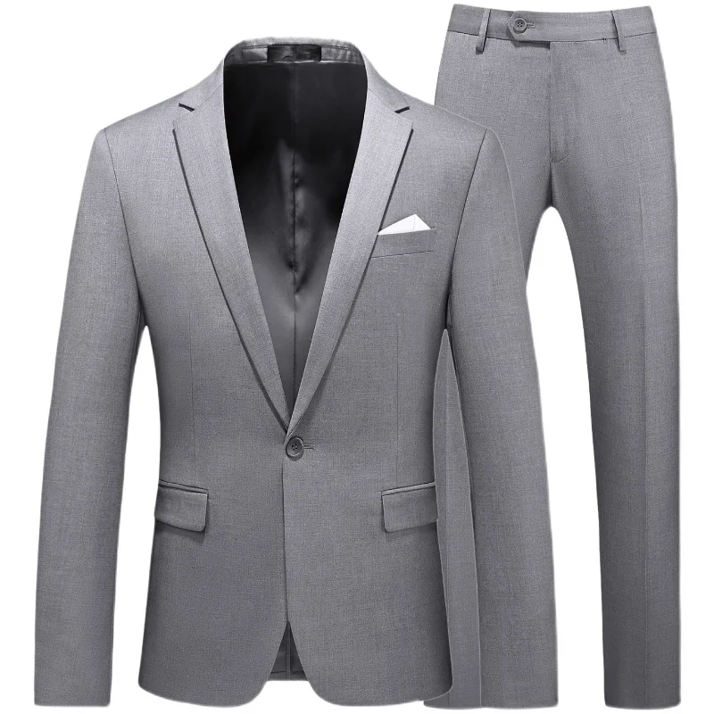 Blazer Set for Mens Business Suits Office Ensembles Homme 2pcs Luxury Plus Size Coat Pants Formal Dinner Wedding Groom 5XL 6XL