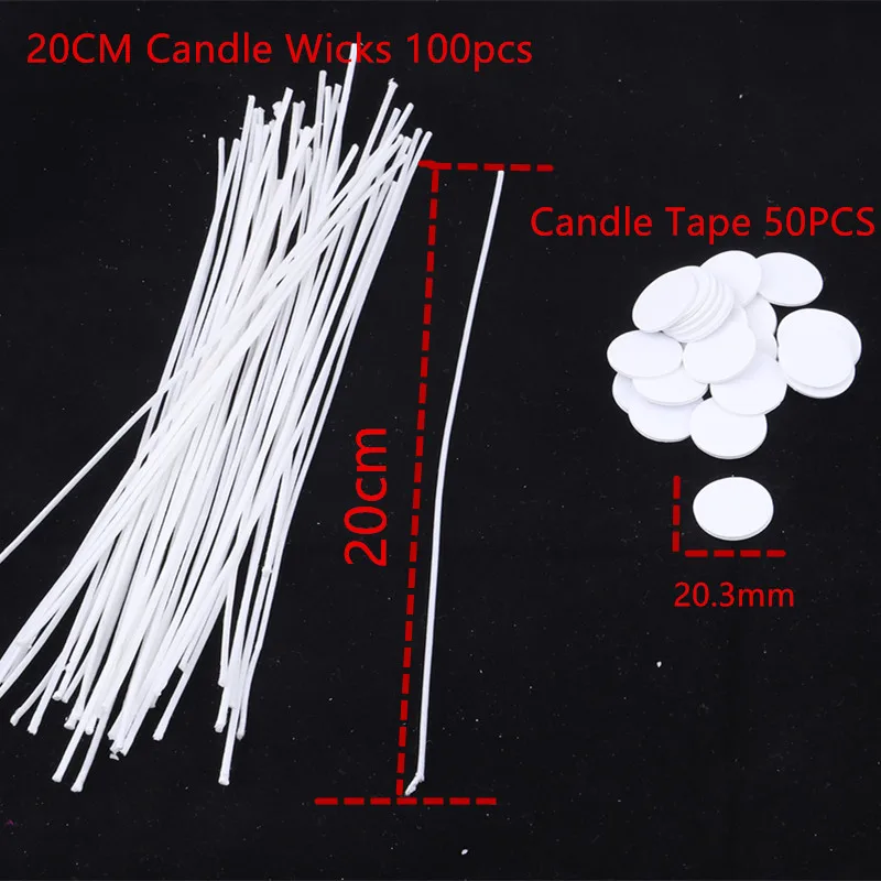 100pcs/Bag Candles Wicks 2.6/8/9/15/20cm DIY Pure Cotton Core Smokeless Wicks Candle Making Birthday Christmas Decoration Tools 100pcs/Bag Candles Wicks 2.6/8/9/15/20cm DIY Pure Cotton Core Smokeless Wicks Candle Making Birthday Christmas Decoration Tools
