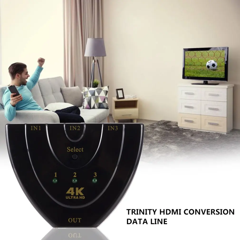 HDMI один в три Конверсионный кабель HDMI переключатель ремня линия три в один из свиньи хвост кабель HD 1080P