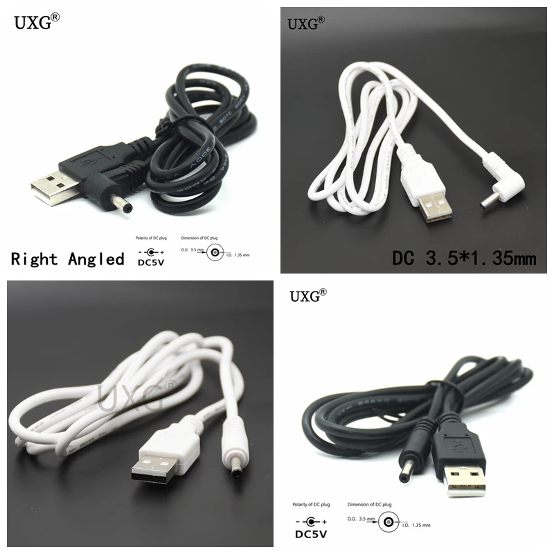90 прямоугольный разъем питания постоянного тока 2 А преобразователь USB в 3 5*1 35 мм/DC
