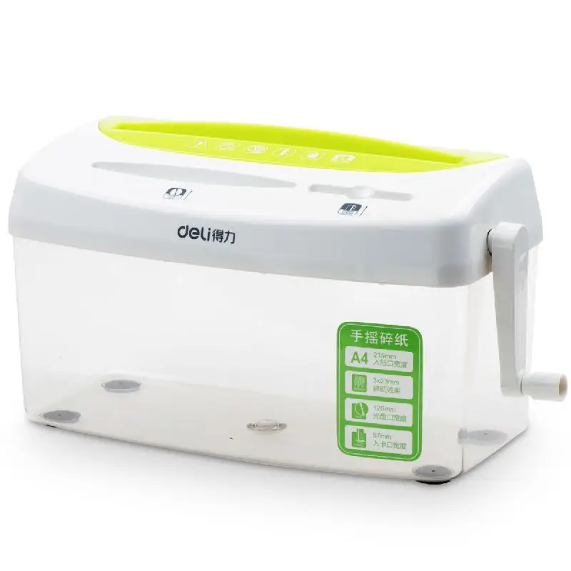 Mini 4l Desktop Manual A4 Shredder Compatible Cutting For Paper & Credit Card & Cd 1 Sheet/shred, Manual Crushing Paper Cutter